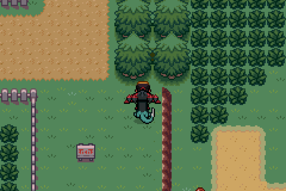 Player standing at the Route 38 Hidden Grotto entrance in Pokémon SoulGold